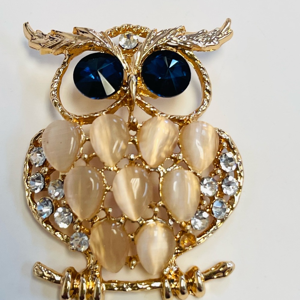 14k gold plated owl pendant